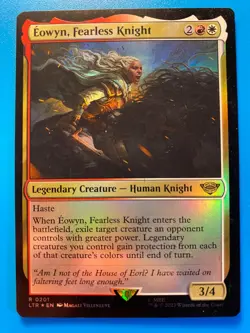 MTG 1x FOIL Eowyn, Fearless Knight # 201 Lord of the Rings Magic Gathering x1 NM - Image 1