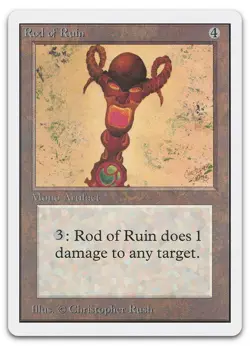Rod of Ruin (LP) Unlimited Edition 2ED Magic MTG - Image 1