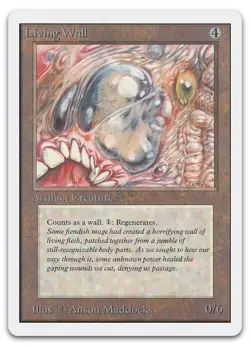 Living Wall (LP) Unlimited Edition 2ED Magic MTG - Image 1