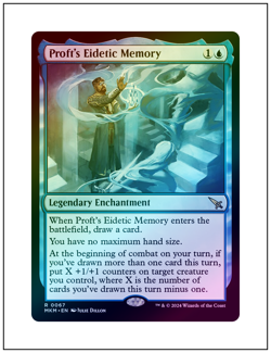 1x Proft's Eidetic Memory, Foil, Magic the Gathering MTG NM - Image 1