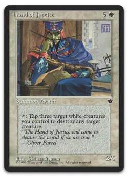 Hand of Justice (LP) Fallen Empires FEM Magic MTG - Image 1