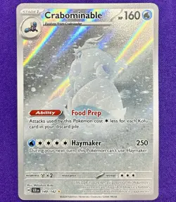Crabominable 149/142 | Stellar Crown Illustration Rare Holo Pokemon TCG Card NM - Image 1