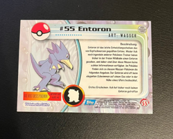 1999 Topps Pokemon Blue Logo TV Animation Edition Entoron #55 - Image 2