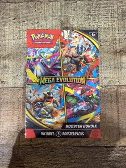 Pokemon TCG Mega Evolutions Booster Bundle New & Factory Sealed Box, 6 Packs - Image 1