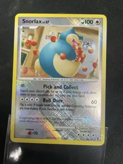 Pokemon TCG Snorlax Pokemon Promos 33/111 Crosshatch Holo Pokemon League NM - Image 1