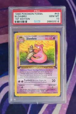 1999 Pokemon TCG 1st Edition Slowbro #43 PSA 10 GEM MINT - Image 1