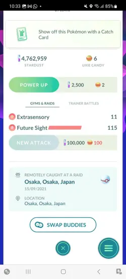 Pokemon Go Legendary Uxie ( Normal ) ( Low CP ) - Image 2