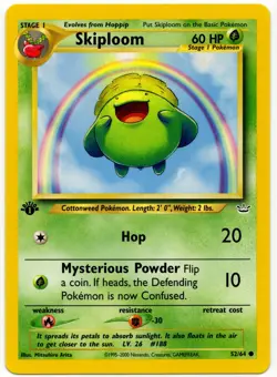 Pokemon - 1st Edition Neo Revelation Skiploom 52/64 NM - Image 1