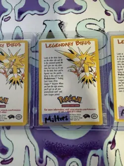 POKEMON SEALED ALL 3 Movie Promo Legendary Birds Moltres Articuno Zapdos WOTC - Image 3