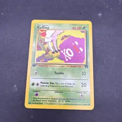 Koffing 58/82 Team Rocket 1st Edition Common 2000 Pokemon TCG - Image 1