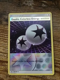 Double Colorless Energy 136/149 Rev Reverse Holo Sun & Moon Base SM Pokemon NM - Image 1
