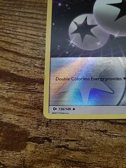 Double Colorless Energy 136/149 Rev Reverse Holo Sun & Moon Base SM Pokemon NM - Image 2