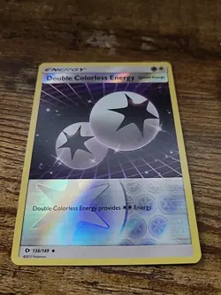 Double Colorless Energy 136/149 Rev Reverse Holo Sun & Moon Base SM Pokemon NM - Image 3