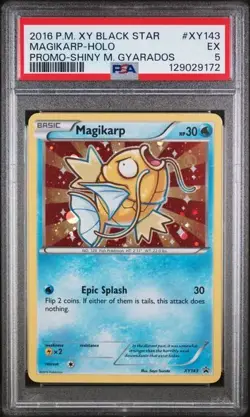 2016 Pokemon XY Black Star Promo #XY143 Magikarp Holo PSA 5 - Image 1