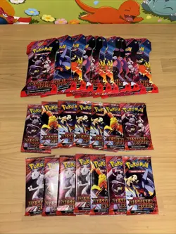 Lot of 25: Pokemon Destined Rivals Sleeved Booster Packs Factory Sealed - Image 1