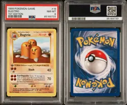 Pokemon 1999 Dugtrio 19/102 Base Set 1st Edition PSA 8 NM-MT - Image 3