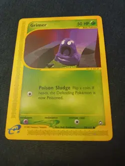 Pokemon Grimer 79/147 Aquapolis Set Regular MP Damaged - Image 1