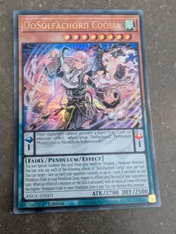 YuGiOh! Dosolfachord Coolia ANGU-EN021 Ultra Rare 1st Ed - Image 1