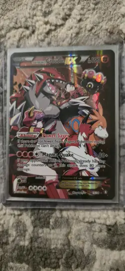 Pokemon TCG Team Magma's Groudon EX Holo Rare Card 15/34 - Image 1