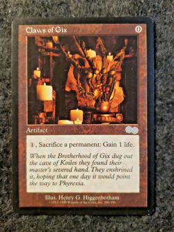 Claws of Gix Urza's Saga NM Artifact Uncommon MAGIC GATHERING CARD (DS3D1G3) - Image 1