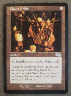 Claws of Gix Urza's Saga NM Artifact Uncommon MAGIC GATHERING CARD (DS3D1PW).... - Image 1