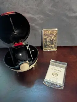 1999 Burger King Pokemon Pikachu Trading Card 23K Gold-Plated - Image 1