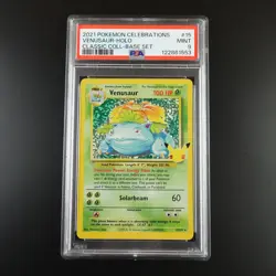 PSA 9 Venusaur 15/102 Pokemon Celebrations Classic Collection Holo Graded Card - Image 1