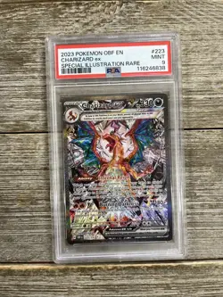 Graded PSA 9 2023 Pokemon OBF WN Charizard ex Special Illustration Rare # 223 - Image 1