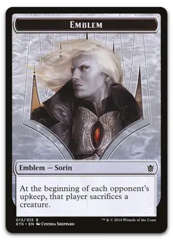 Emblem - Sorin, Solemn Visitor #13 (NM) Khans of Tarkir KTK Magic MTG - Image 1