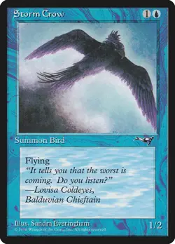 Storm Crow (Flying Right) NM/M Alliances Blue Bird Creature MTG Magic English - Image 1