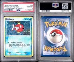 Pokemon Magikarp EX Team Rocket Returns Reverse Holo #65 PSA 8 - Image 1
