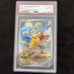 Pokemon Pikachu Paldea Evolved ETB Promo SVP EN 027 PSA 10 Gem Mint - Image 1