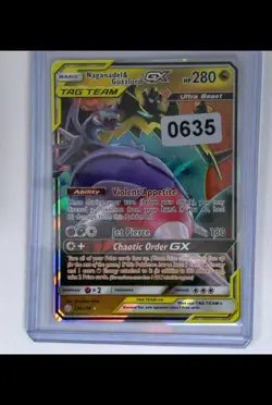 Pokemon Naganadel & Guzzlord GX 158/236 Sun & Moon Cosmic Eclipse Tag Team - Image 1