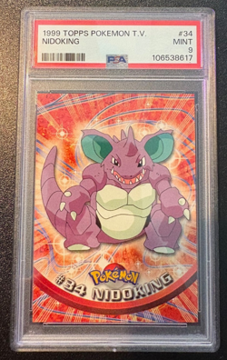 1999 Pokemon Topps TV Nidoking #34 PSA 9 - Image 1