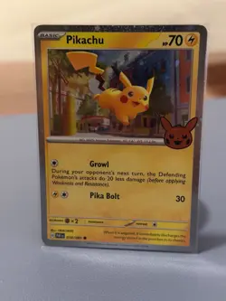 Pokemon 2024 Trick or Trade Pikachu 018/091 Cosmos Holo - Image 1