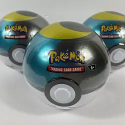 3 Moon Ball Tins D25 - Pokemon TCG 2025 Pokeball Tin - SEALED - 9 Packs - Image 1