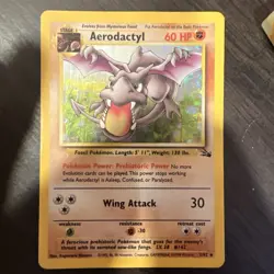 Pokemon TCG - Aerodactyl - 1/62 - Holo Unlimited - Fossil Unlimited - Image 1