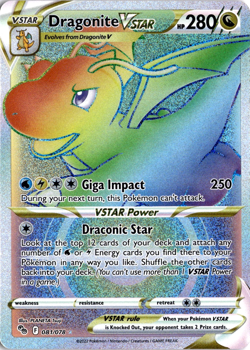 Dragonite VSTAR 081/078 Pokemon Go Secret Rare NM - Image 1