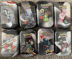 Pokemon TCG Black Bolt & White Flare Unova - Mini Tin Full Set x 8 Tins - Sealed - Image 1