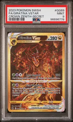 Pokemon SWSH Crown Zenith Giratina VSTAR Secret Gold Rare Full Art GG69 PSA 9 - Image 1