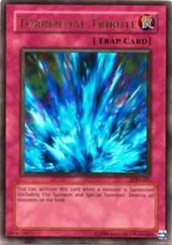 Moderately Played, English Yu Gi Oh Torrential Tribute - LON-025 - Ultra Rare - - Image 1