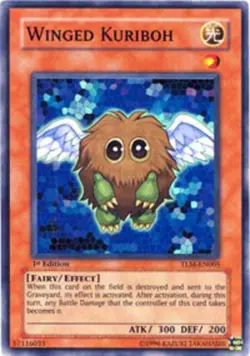 Heavily Played, English Yu Gi Oh Winged Kuriboh - TLM-EN005 - Super Rare - Unlim - Image 1