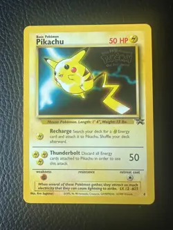 Pikachu 4 Black Star Promo The First Movie Pokemon Card WOTC - Image 1