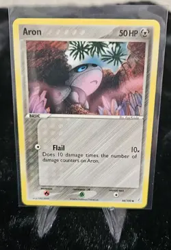 Pokemon TCG English Card Crystal Guardians Aron 44/100 NM - Image 1