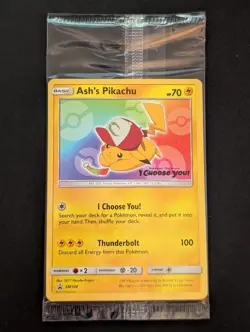 Ash's Pikachu SM108 Black Star I Choose You Movie Promo Pokemon Card TCG SEALED - Image 1