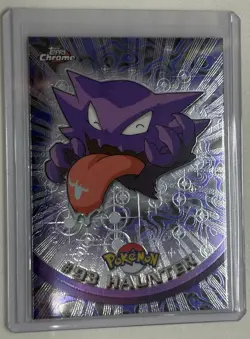 2000 Topps Chrome Haunter Pokemon Card, Foil Holographic - Image 1