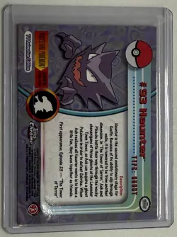 2000 Topps Chrome Haunter Pokemon Card, Foil Holographic - Image 2