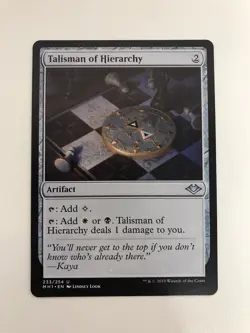 Talisman of Hierarchy MTG Magic the Gathering Card NM Near Mint MH1 - Image 1