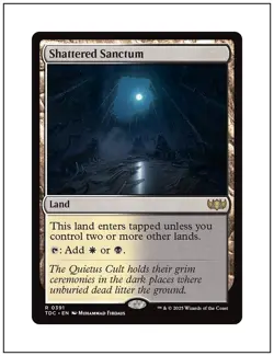 1x Shattered Sanctum, Tarkir Dragonstorm Commander, Magic MTG NM - Image 1