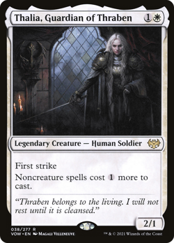 Thalia, Guardian of Thraben #38 (Foil) (MP) Crimson Vow VOW Magic MTG - Image 1